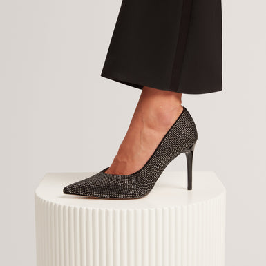 FEERNI: Crystal Heel Court Shoe