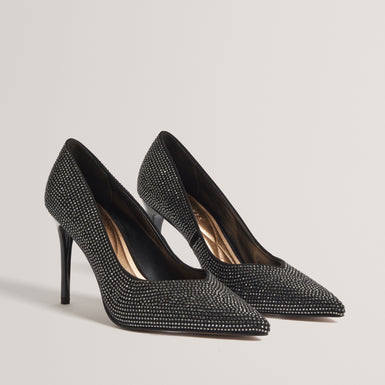 FEERNI: Crystal Heel Court Shoe