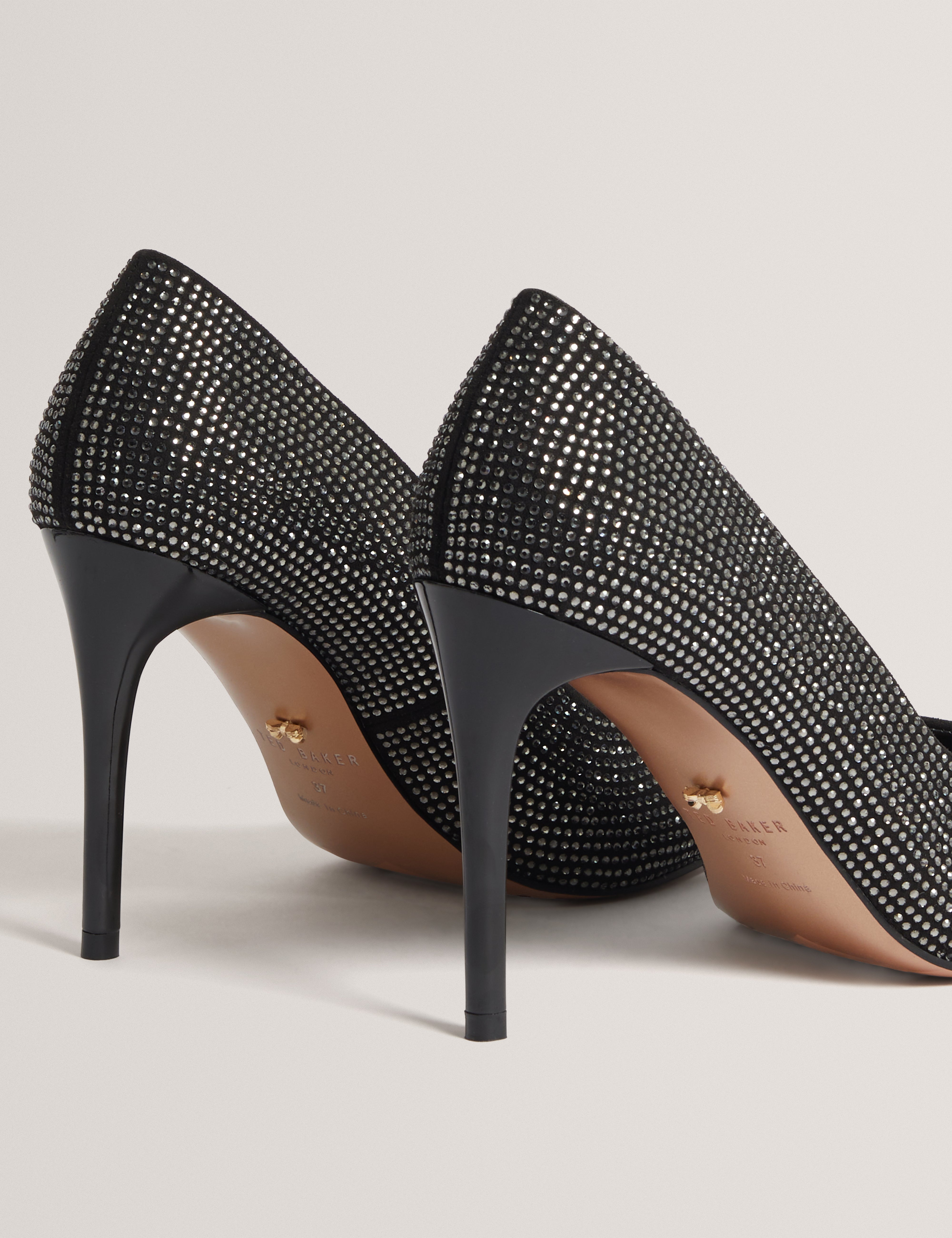 FEERNI: Crystal Heel Court Shoe