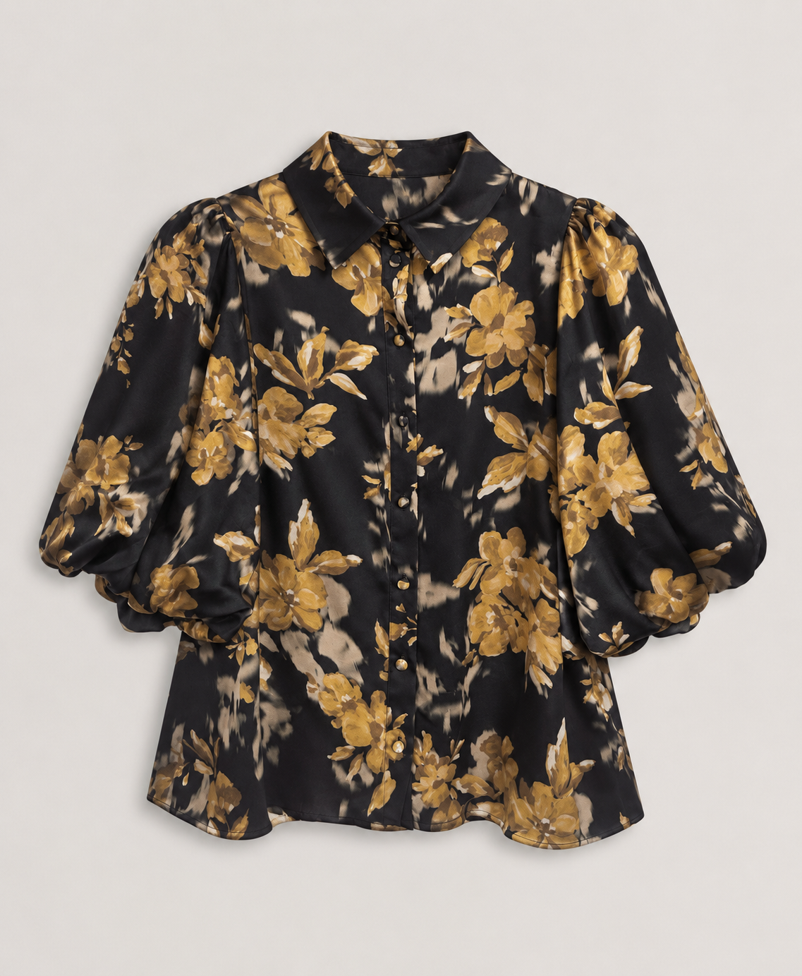 MERISSA: Printed Puff Sleeve Shirt