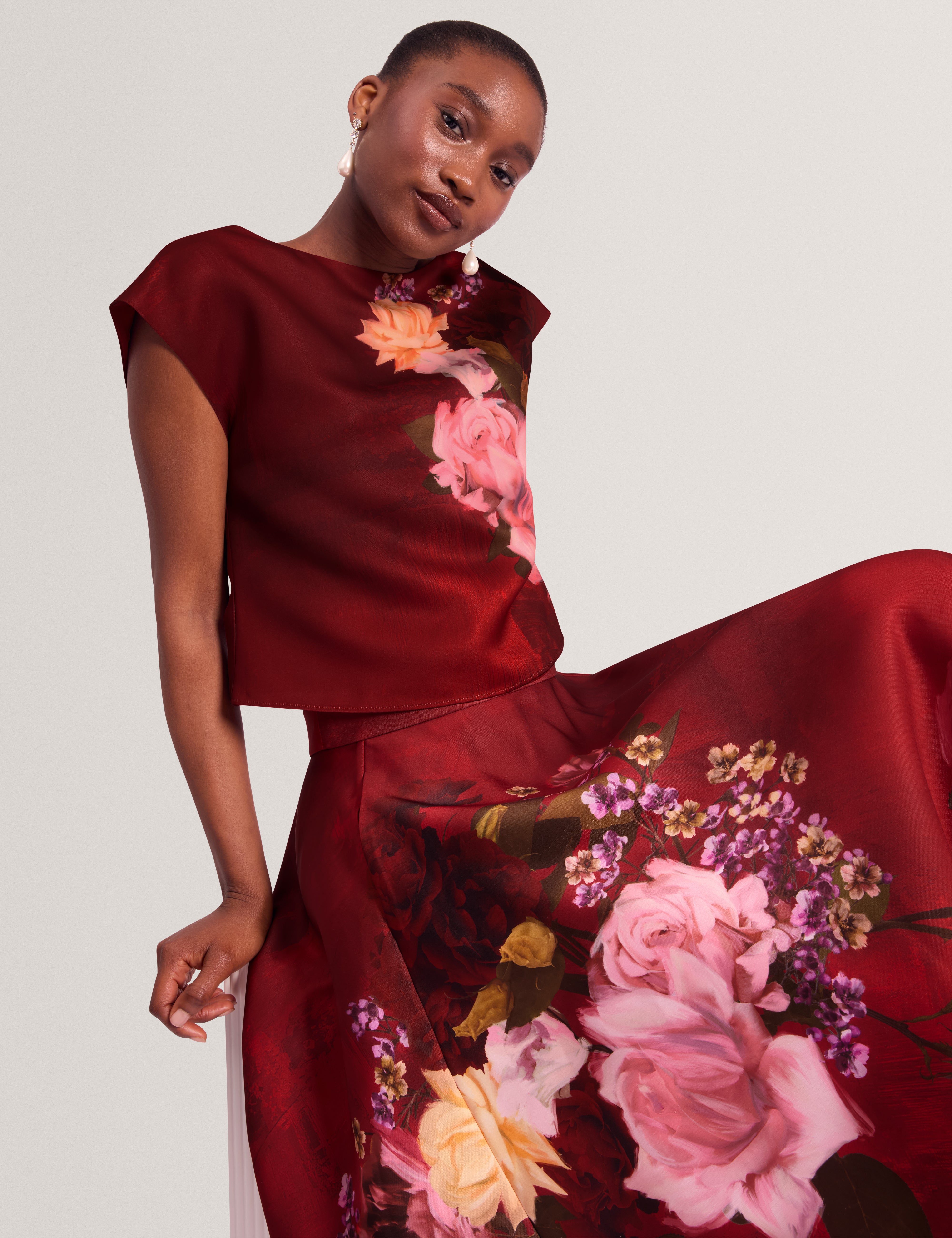 PAWLAA: Floral Printed Top