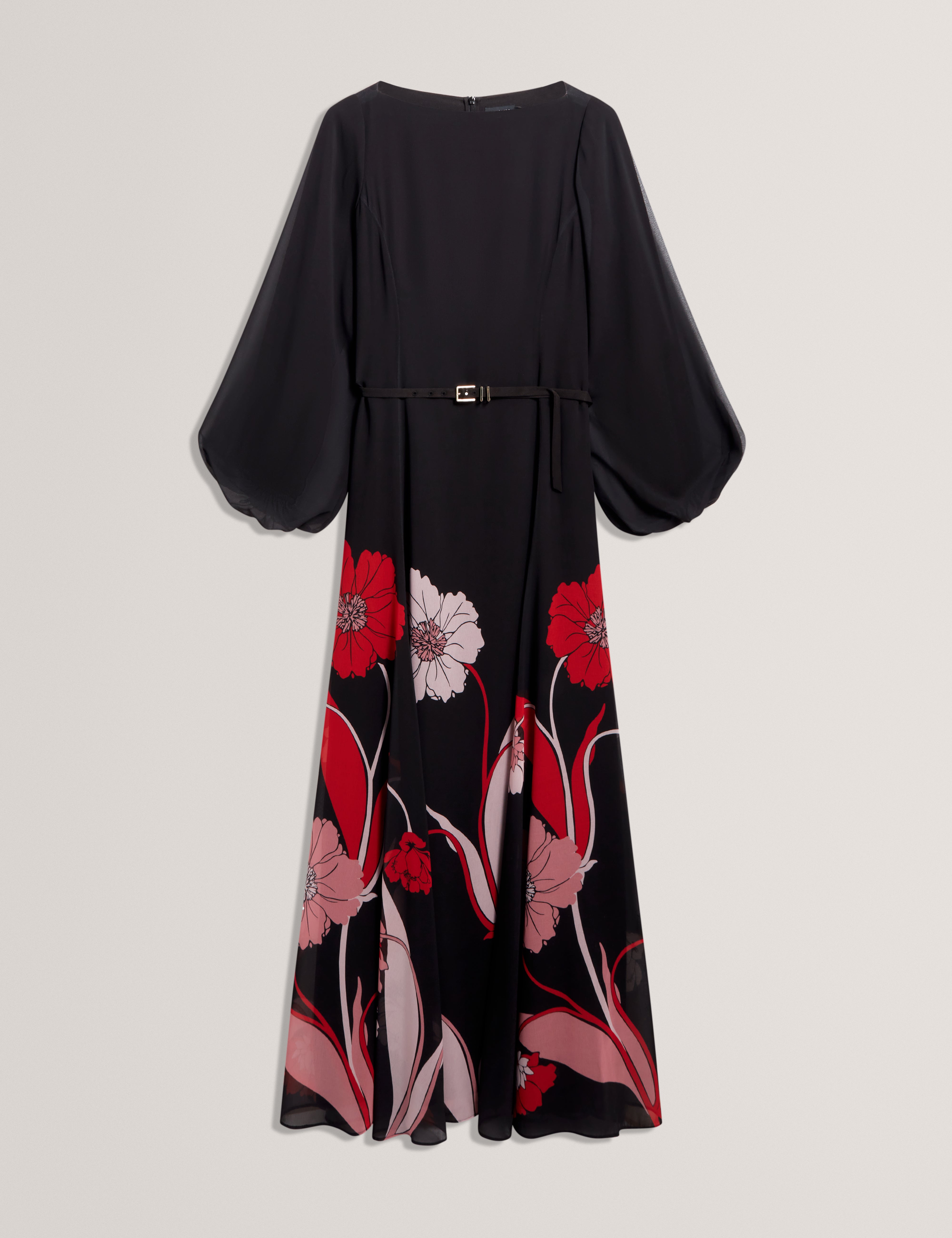 KAAMELI: Long Sleeve Printed Maxi Dress
