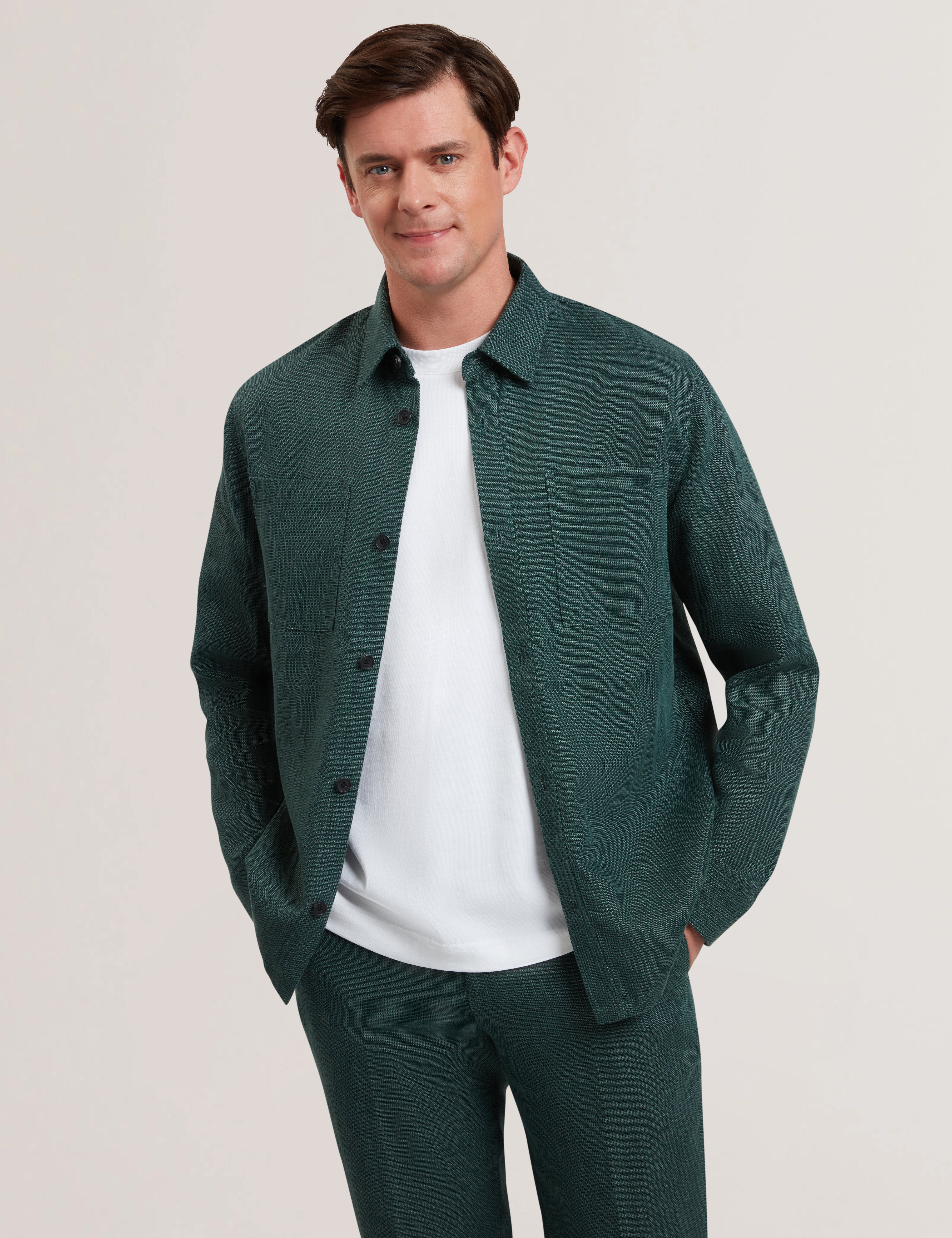 Mens SHAWW-LS Delave Linen Overshirt