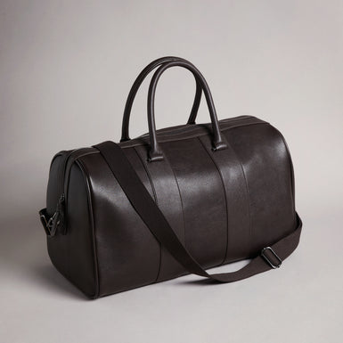 Men's Evyday-Striped Pu Holdall Brn-Choc