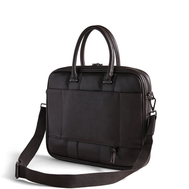 Men's Nevver-Striped Pu Document Bag Brn-Choc