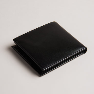 Men's Prugs-Embossed Corner Leather Bifold Black
