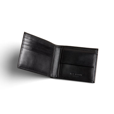 Men's Prugs-Embossed Corner Leather Bifold Black