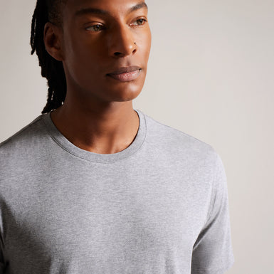 Men's Tywinn-Ss Regular Plain T-Shirt Grey-Marl