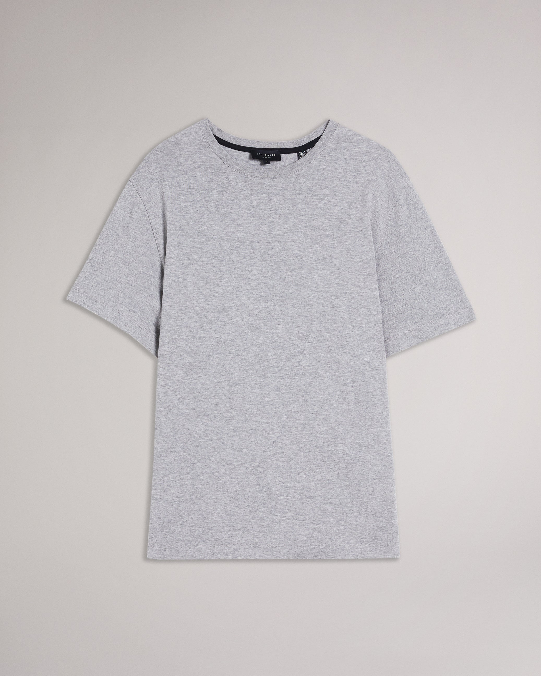 Men's Tywinn-Ss Regular Plain T-Shirt Grey-Marl