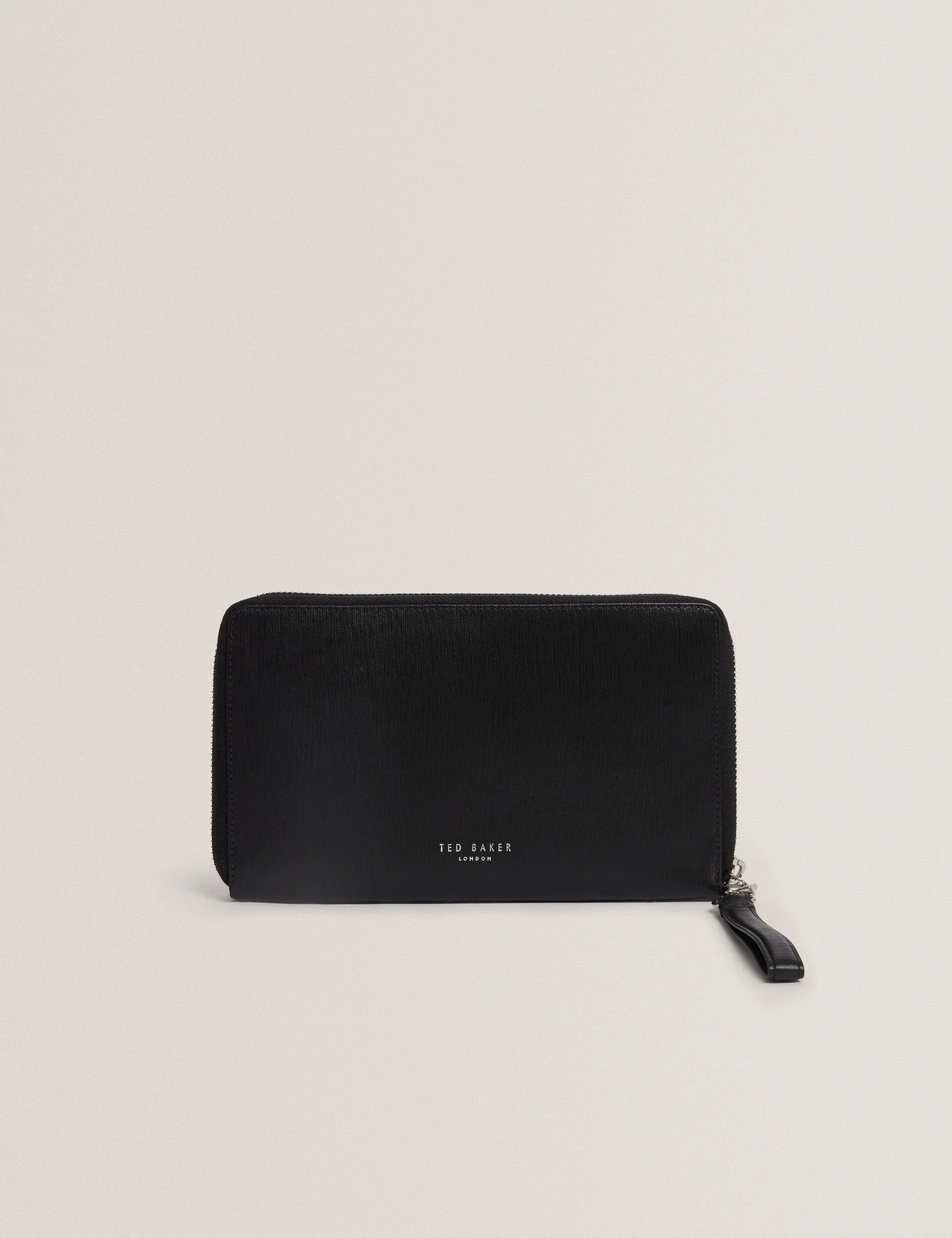 BALVIN: Bark Texture Leather Travel Wallet