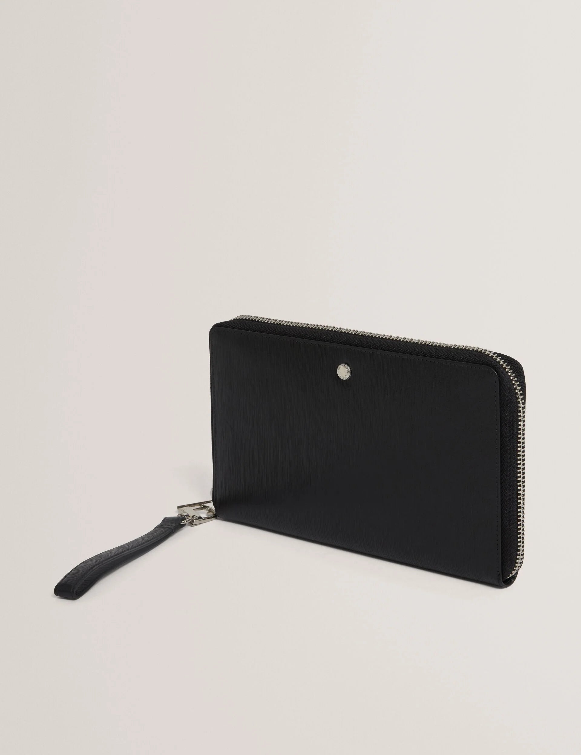 BALVIN: Bark Texture Leather Travel Wallet