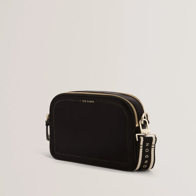 LUCEELE: Webbing Leather Crossbody Bag