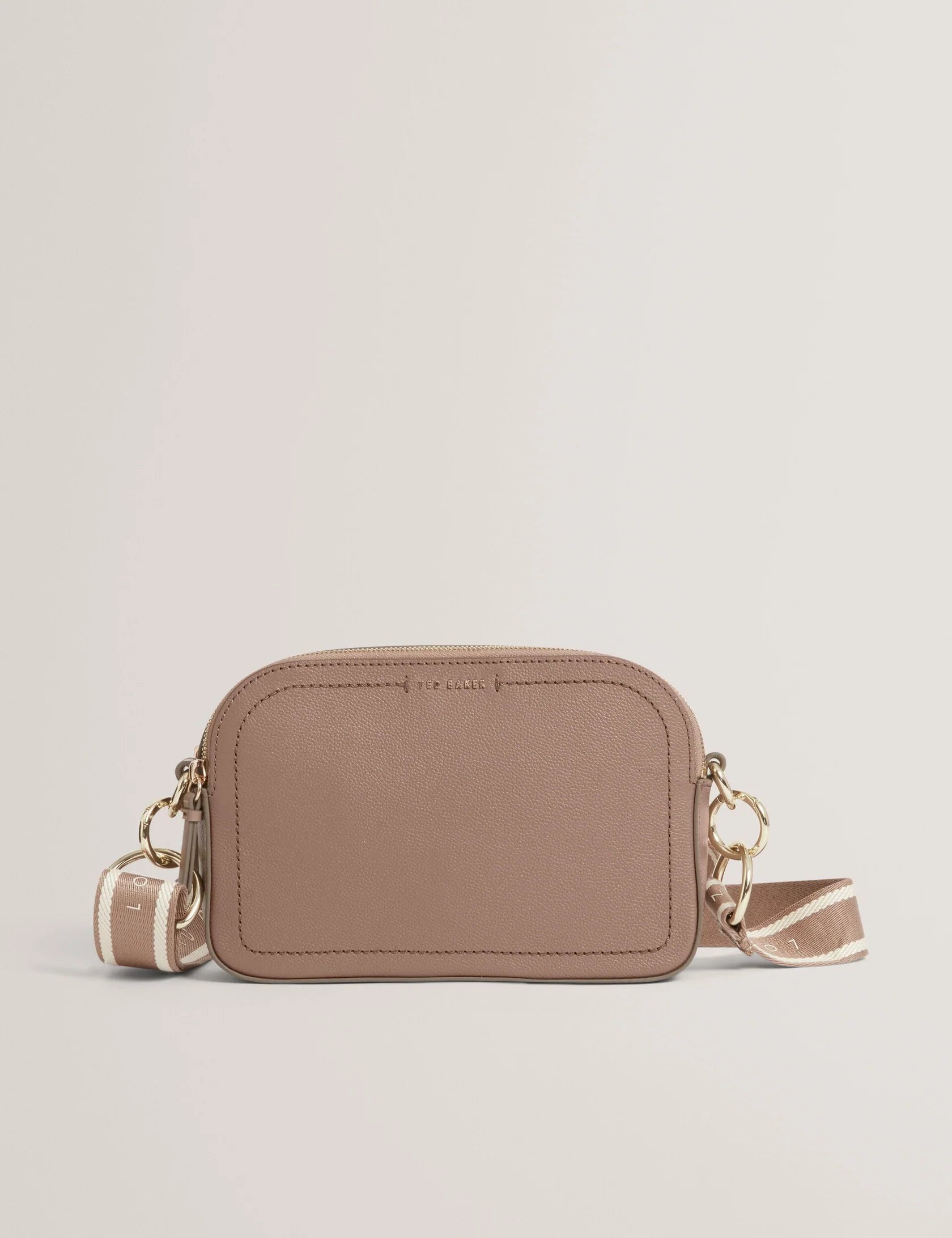 LUCEELE: Webbing Leather Crossbody Bag