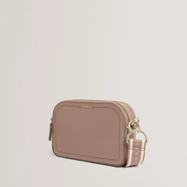 LUCEELE: Webbing Leather Crossbody Bag