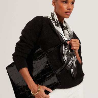 VANNDA: Croc Effect Large Icon Bag