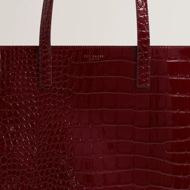 WENELLA: Croc Effect Large Icon Bag