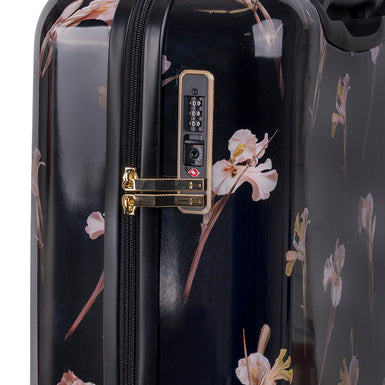 WILD IRIS: 4 Wheel Carry On Trolley Case Black