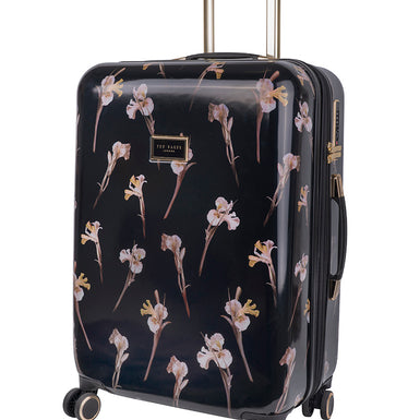 WILD IRIS: Medium 4 Wheel Trolley Case Black