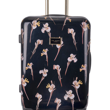 WILD IRIS: Medium 4 Wheel Trolley Case Black