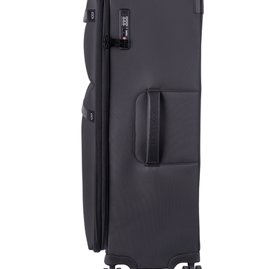 QUANTUM: Large 4 Wheel Trolley Case Black