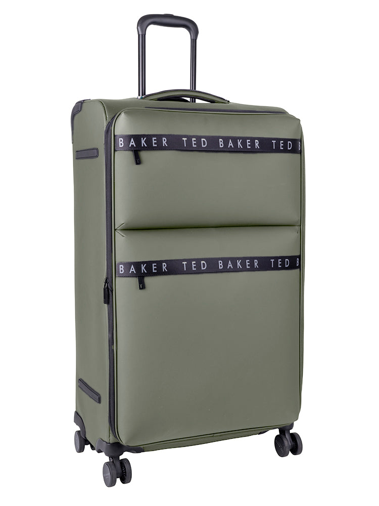 QUANTUM: Large 4 Wheel Trolley Case Green