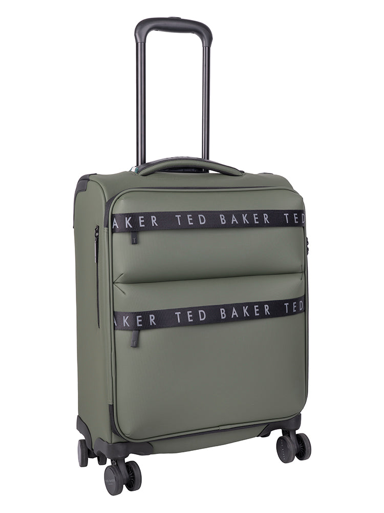 QUANTUM: 4 Wheel Carry On Trolley Case Green