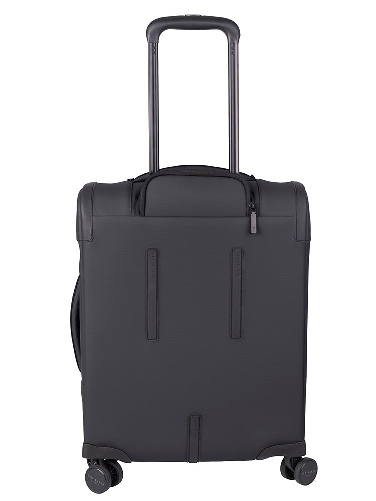 QUANTUM: 4 Wheel Carry On Trolley Case Black