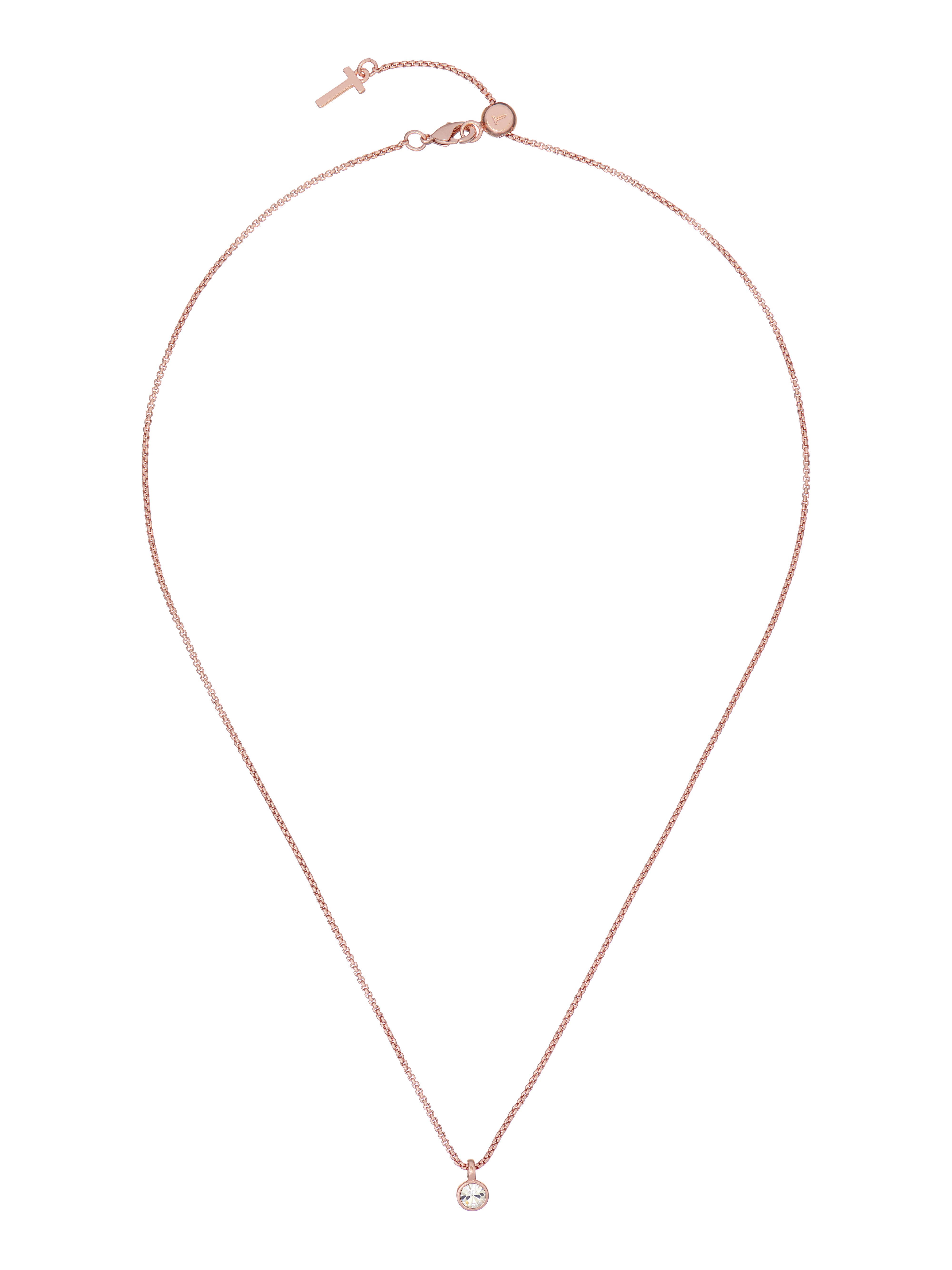Women's Sininaa Rosegold Crystal Pendant Necklace