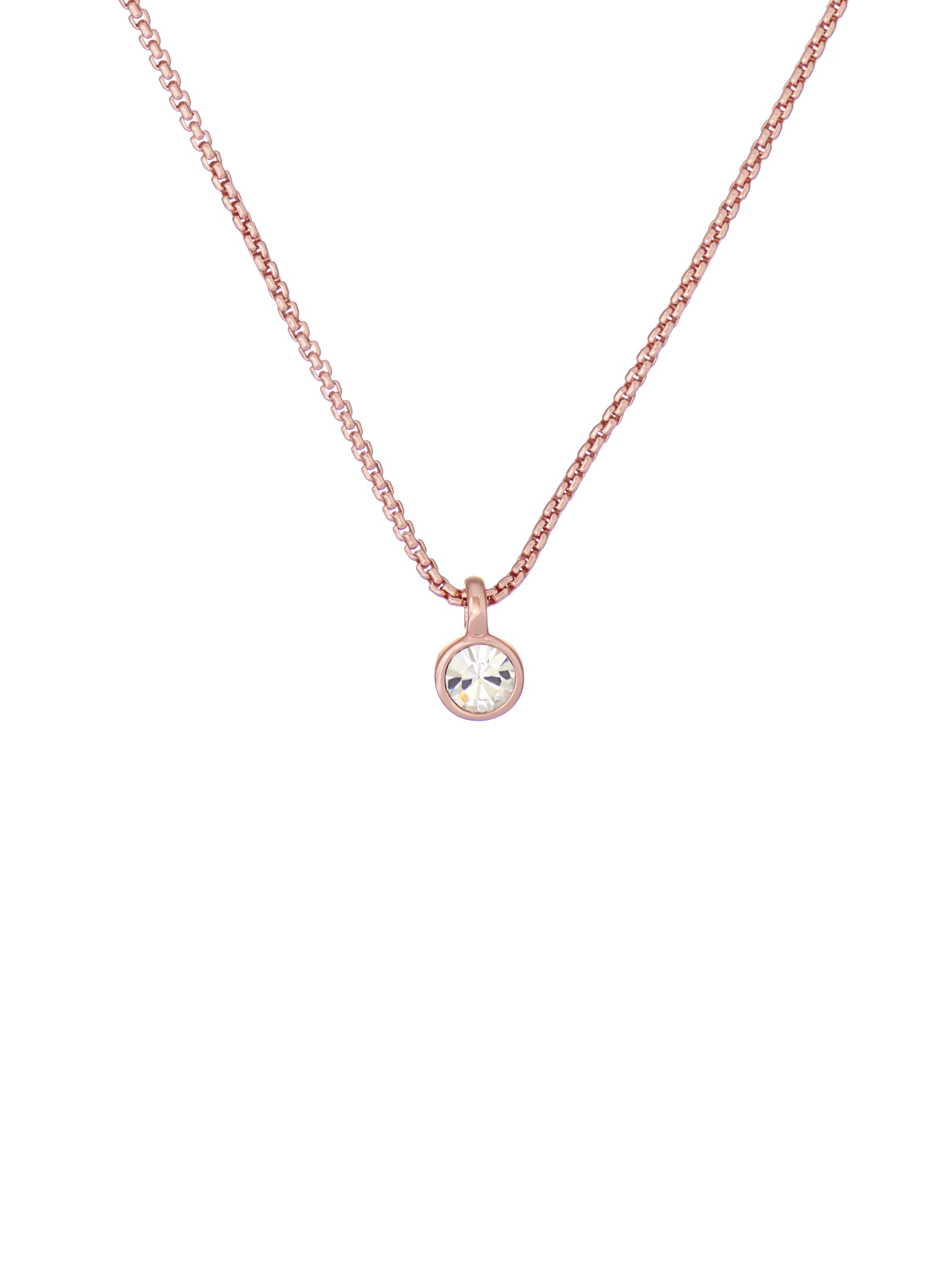 Women's Sininaa Rosegold Crystal Pendant Necklace