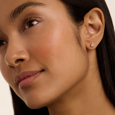 Women's Sinee Rosegold Mini Crystal Stud Earrings