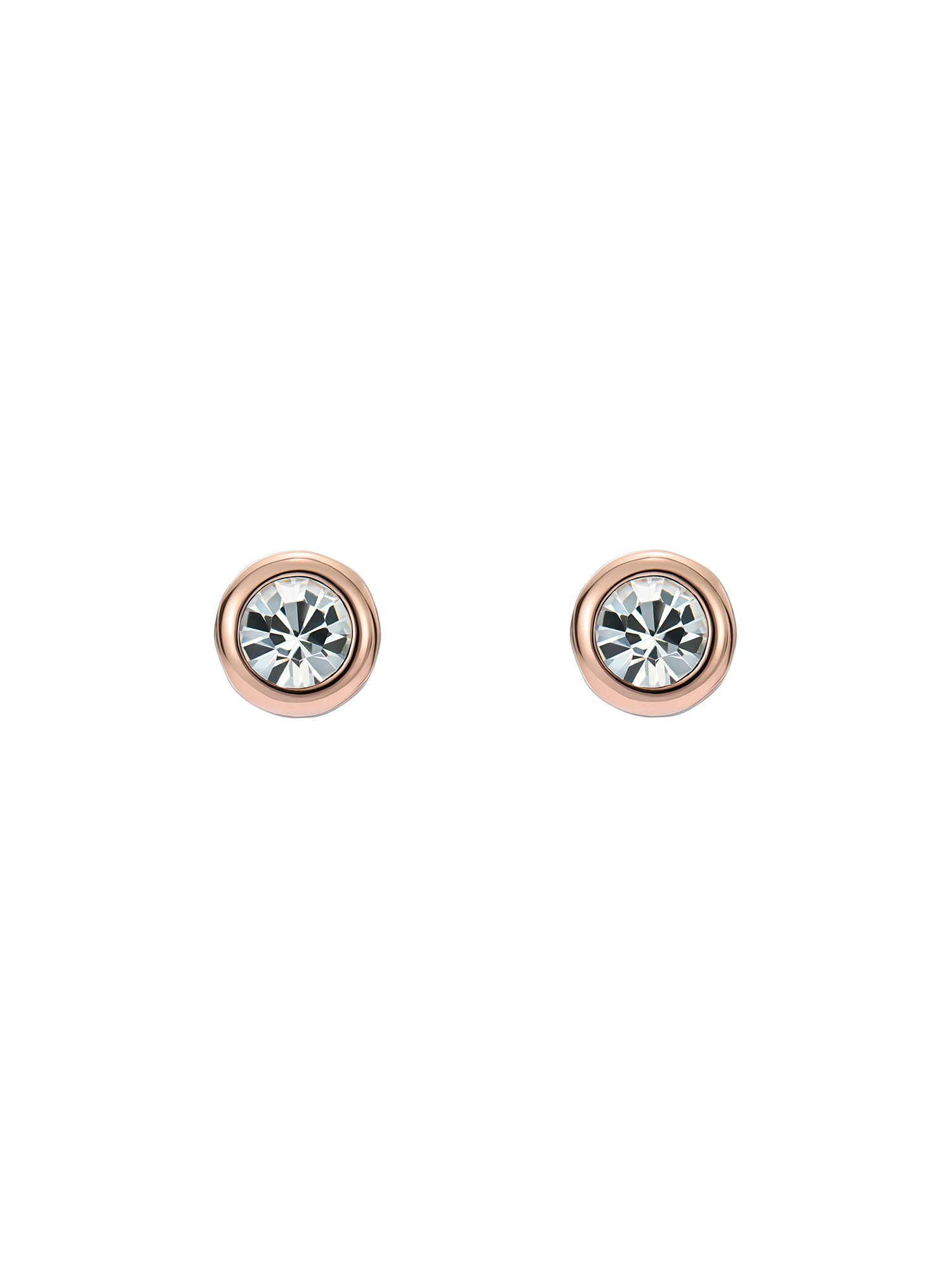 Women's Sinee Rosegold Mini Crystal Stud Earrings