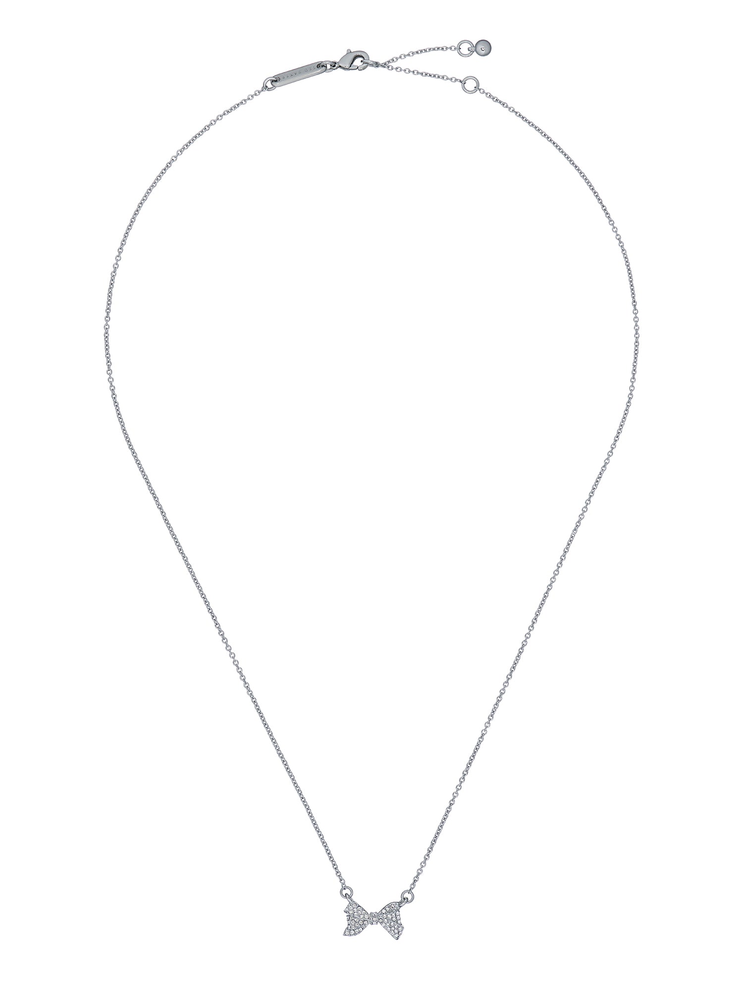 Women's Barsie Silver Crystal Bow Pendant Necklace