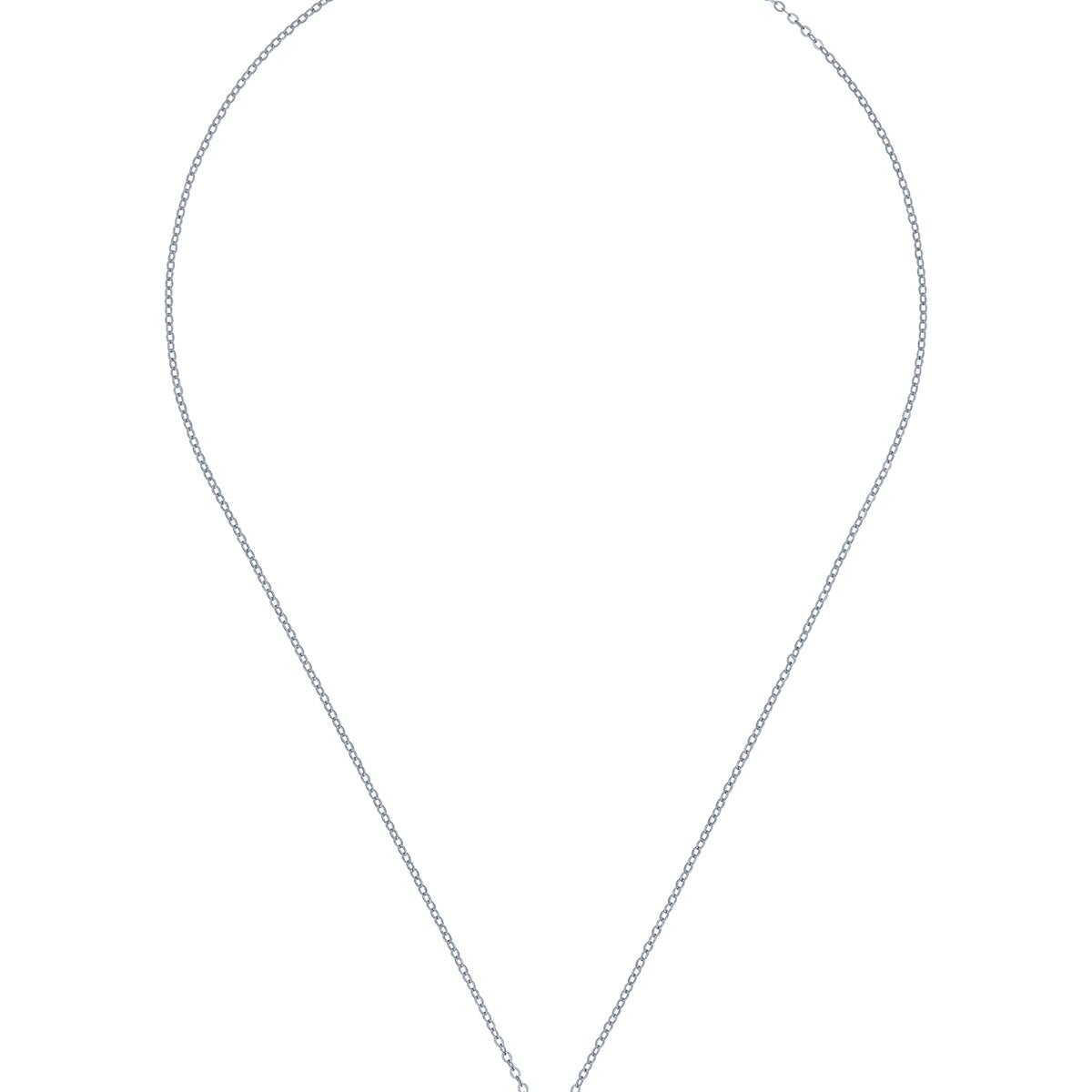 Soltell Solitaire Sparkle Crystal Pendant Necklace Lt-Blue-Silver