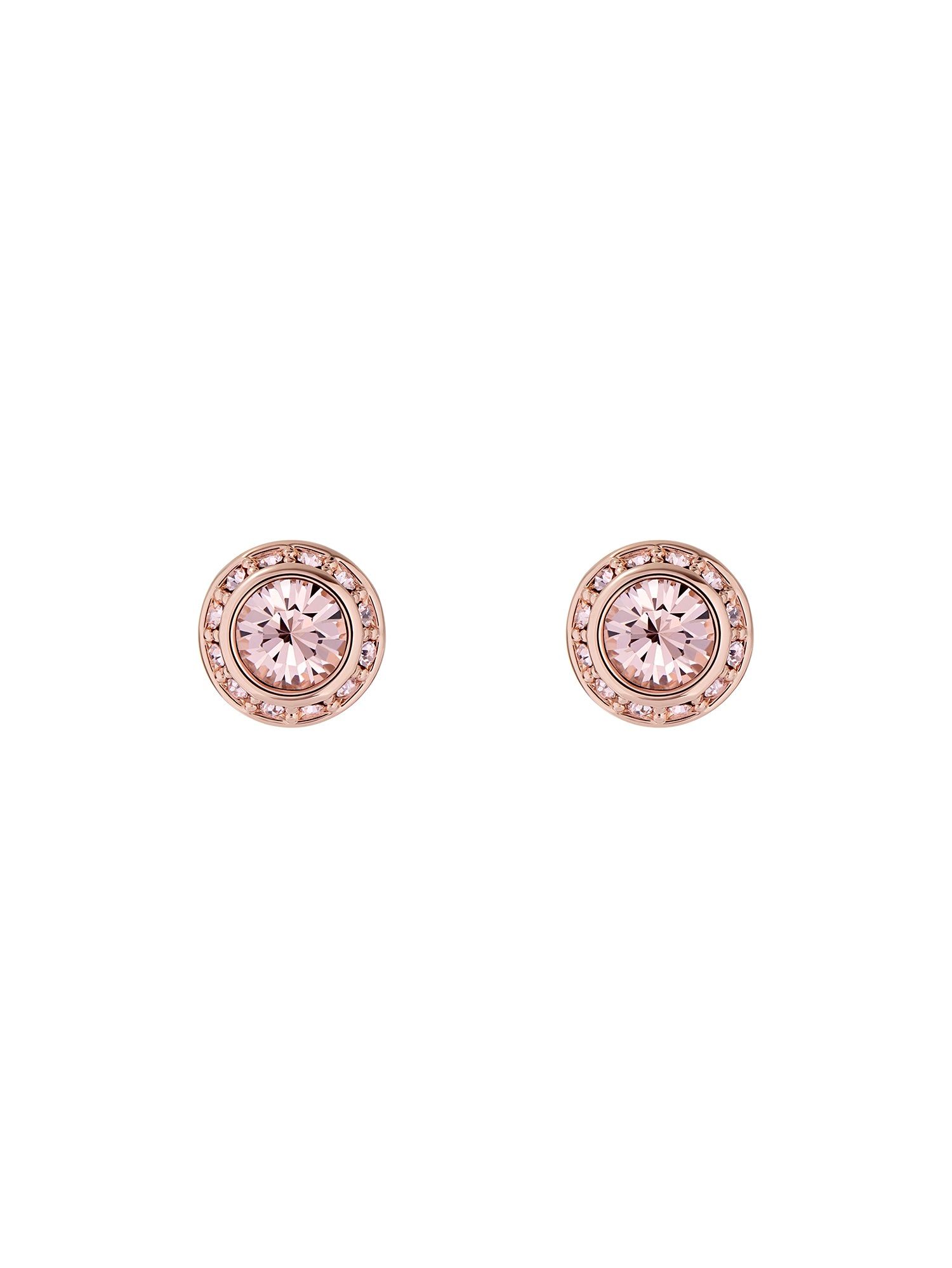 Women's Soletia Dusky-Pink Solitaire Sparkle Crystal Stud Earrings