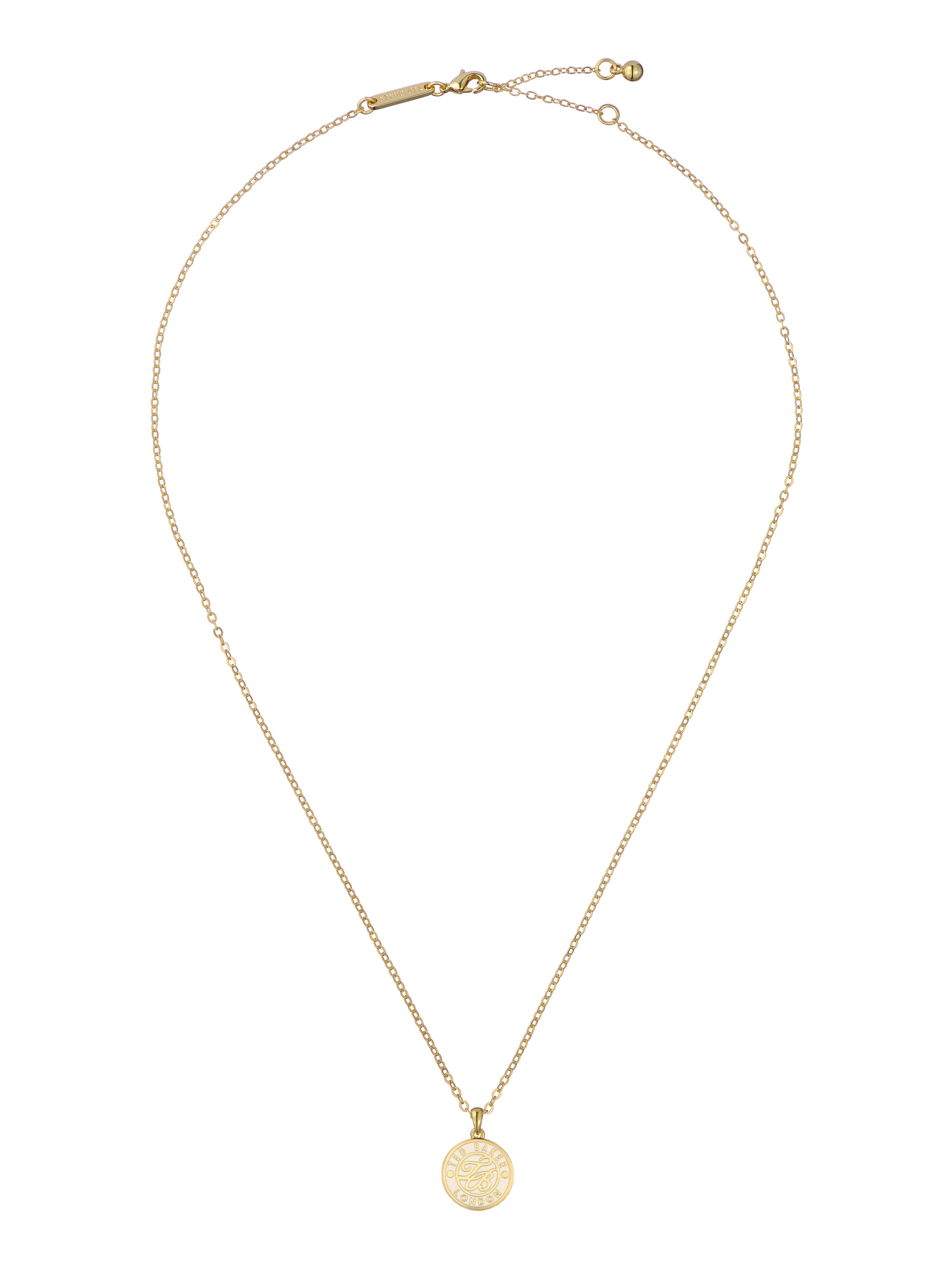 Women's Monella Ivory Monogram Button Pendant Necklace