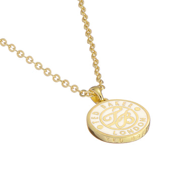 Women's Monella Ivory Monogram Button Pendant Necklace