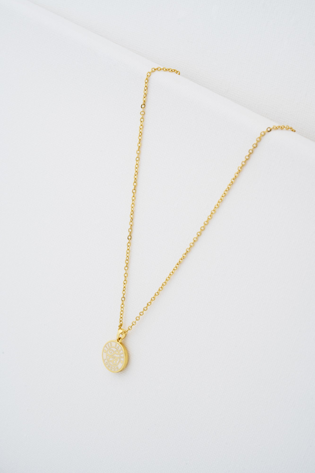 Women's Monella Ivory Monogram Button Pendant Necklace