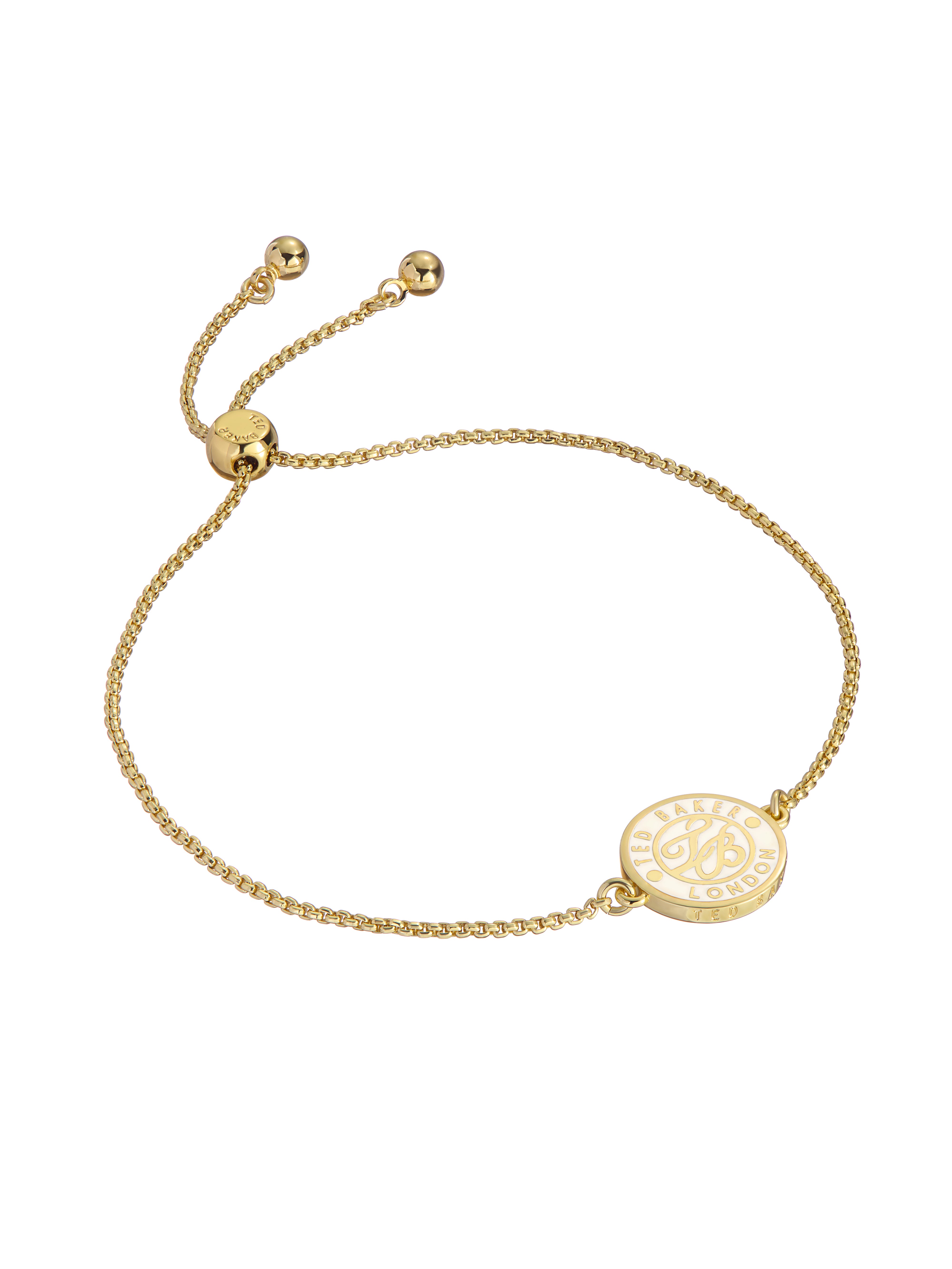 Women's Monelle Ivory Monogram Button Adjustable Bracelet