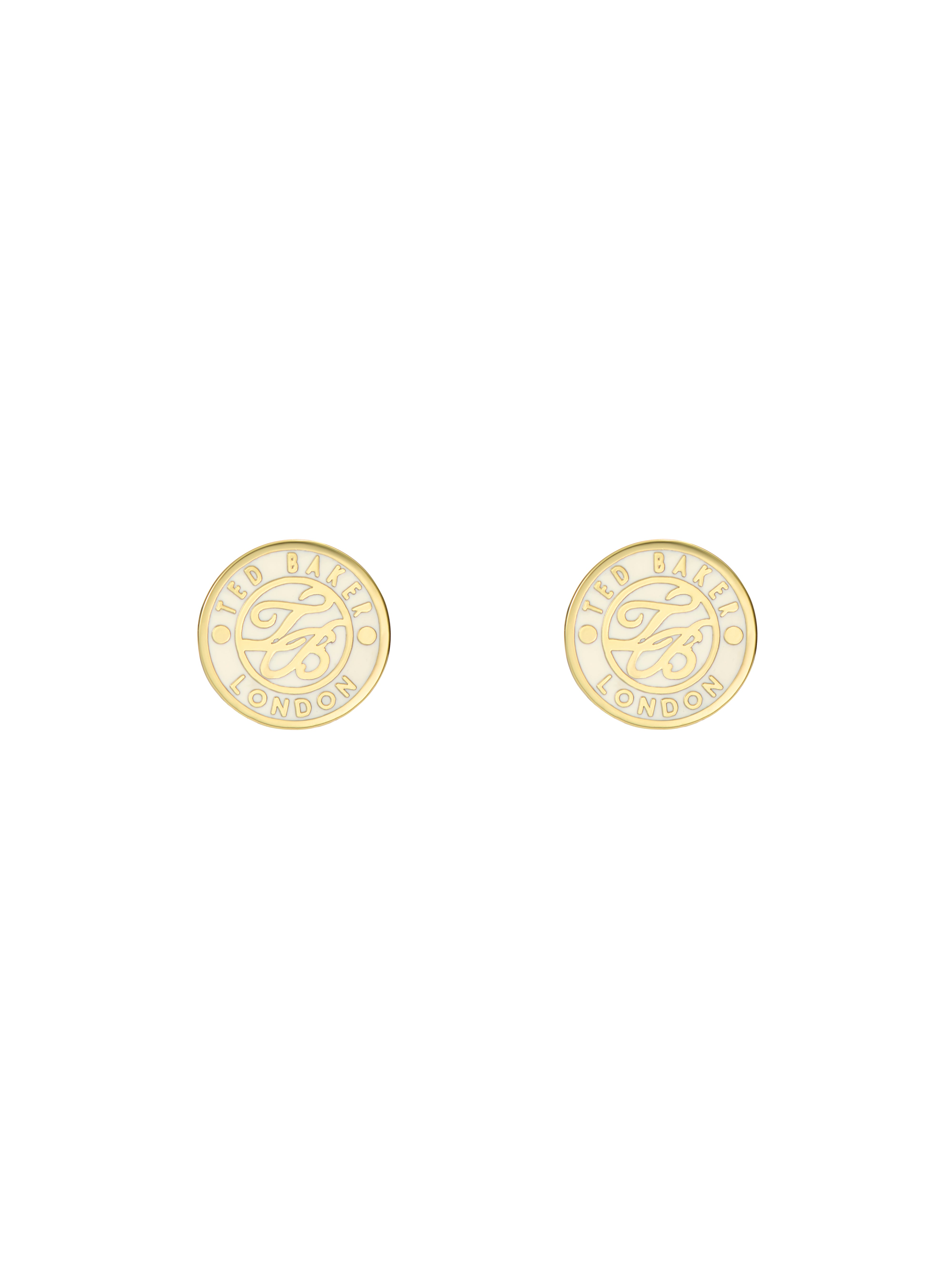 Women's Monlia Ivory Monogram Button Stud Earrings