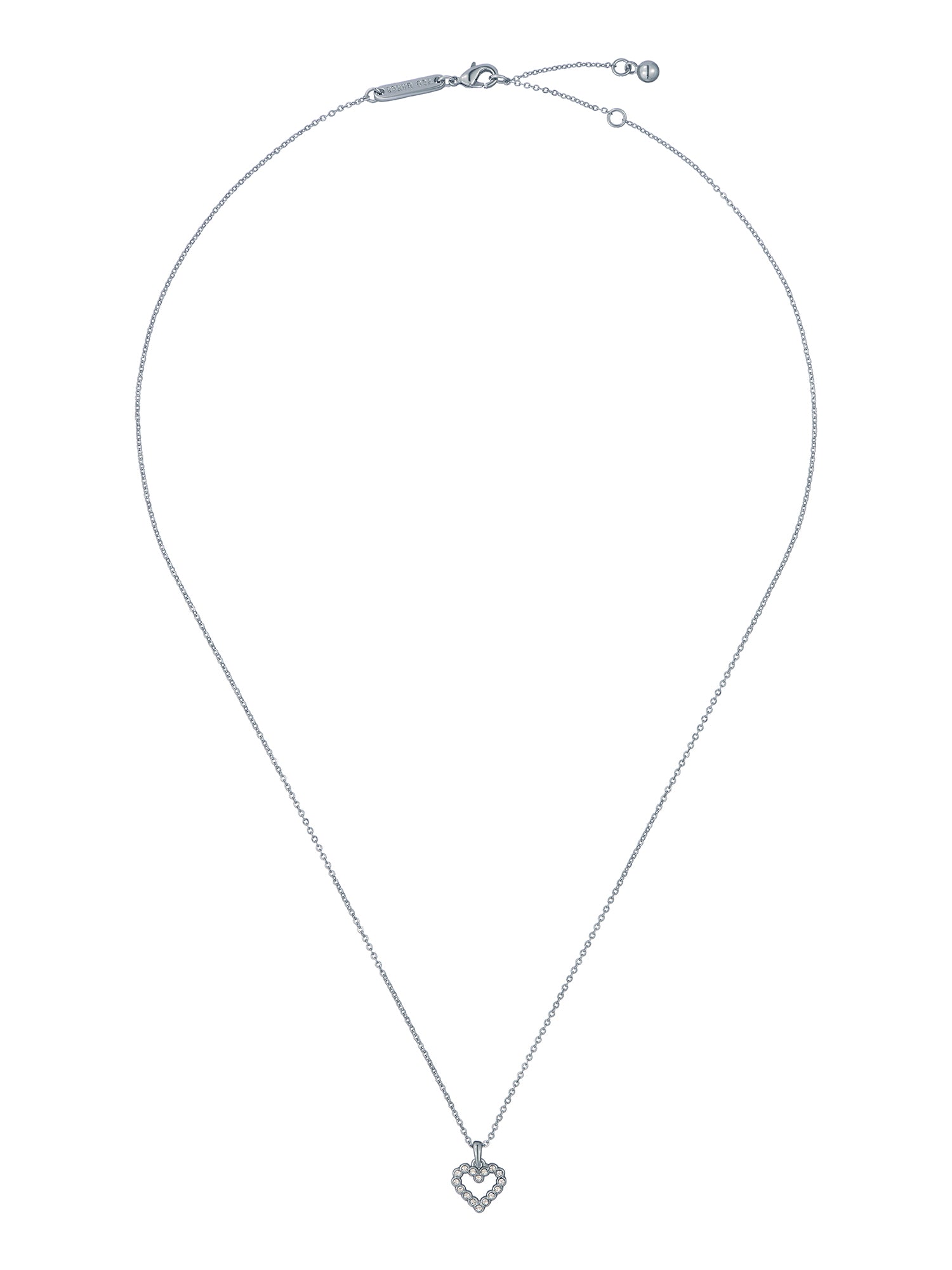 Women's Amore Silver Crystal Halo Heart Pendant Necklace