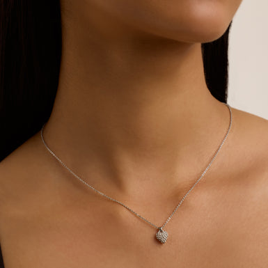 Women's Adorina Silver Crystal Sweetheart Pendant Necklace