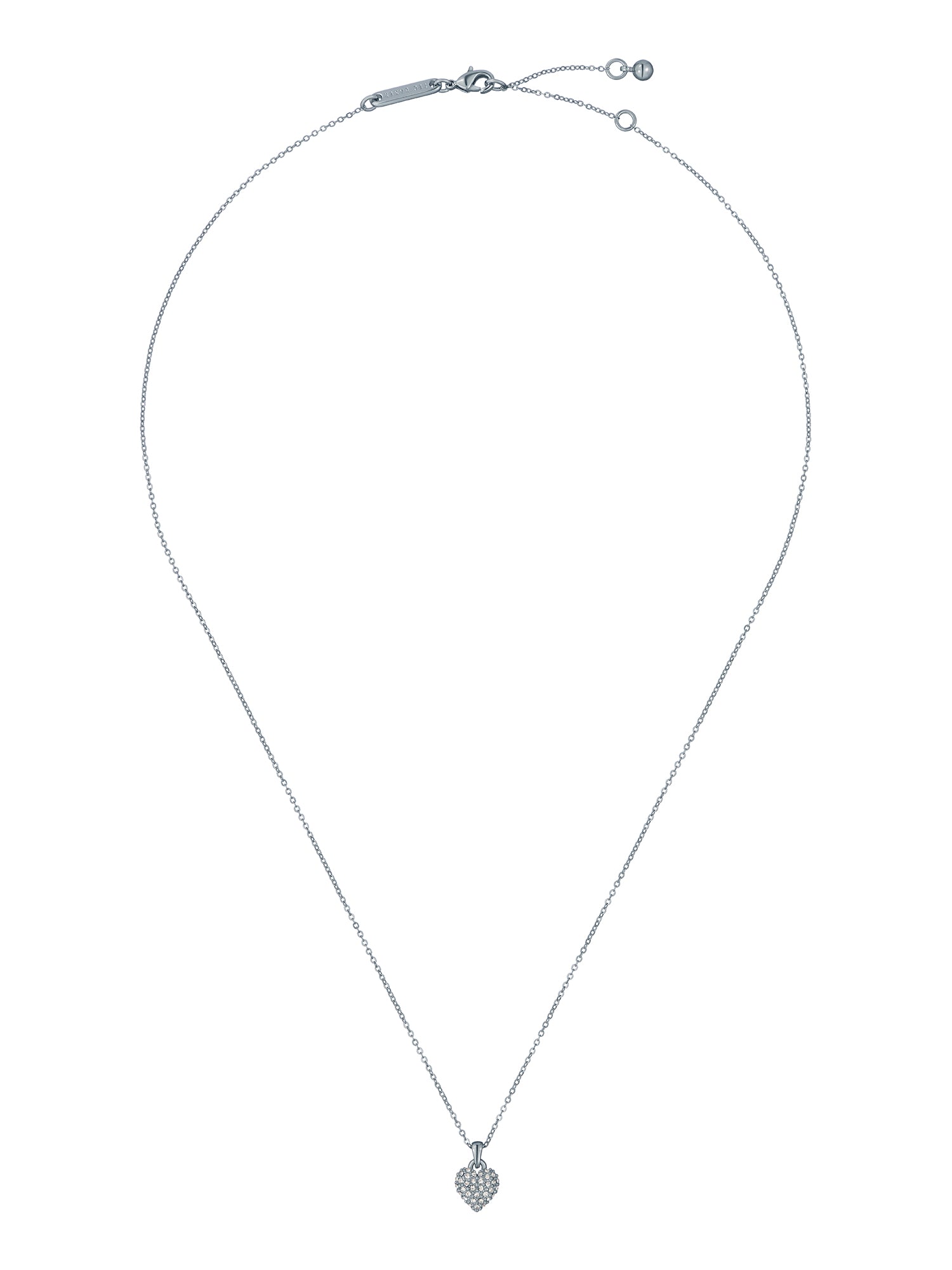 Women's Adorina Silver Crystal Sweetheart Pendant Necklace