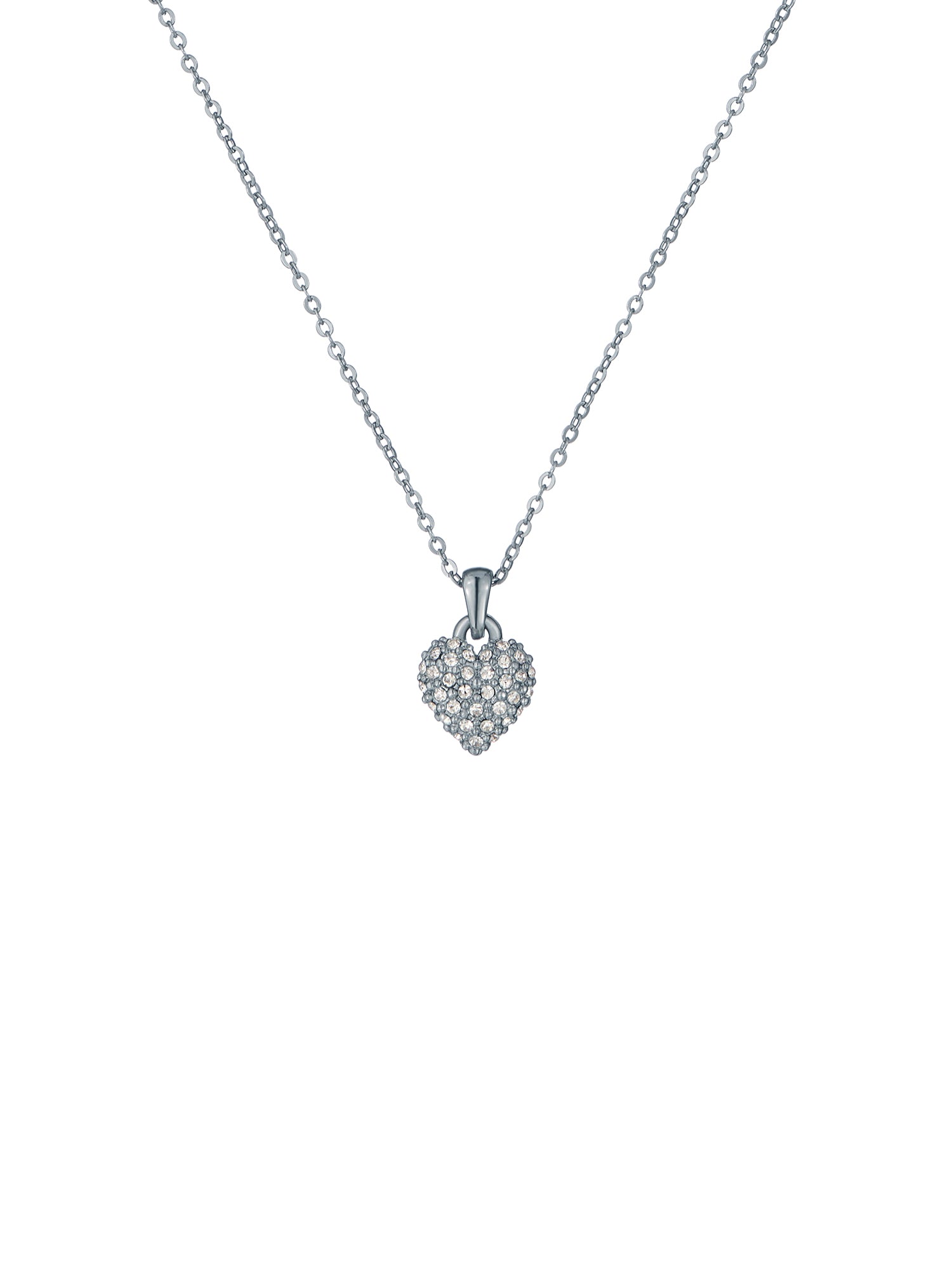 Women's Adorina Silver Crystal Sweetheart Pendant Necklace
