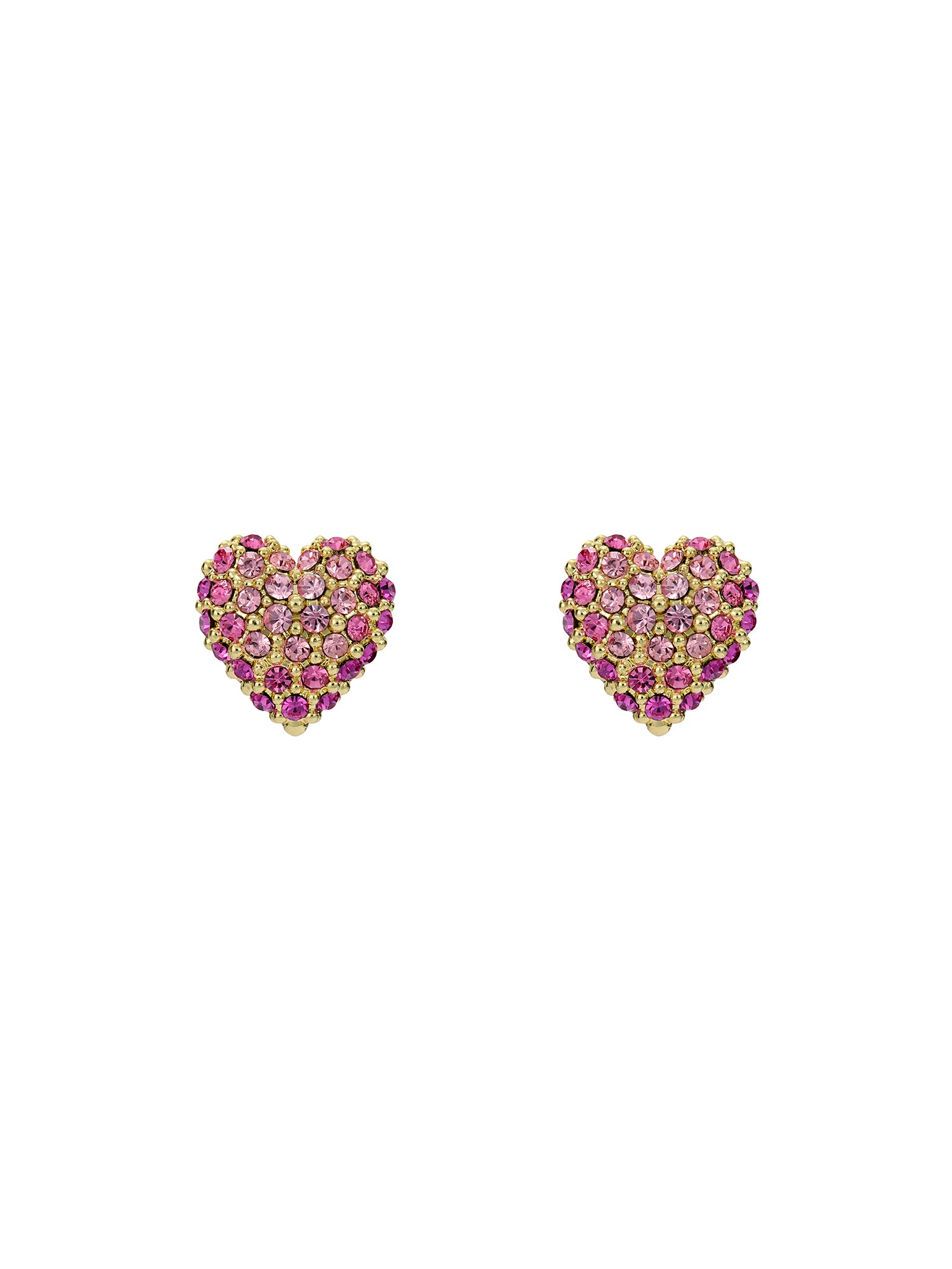 Women's Adoraa Lt-Pink Crystal Sweetheart Stud Earrings