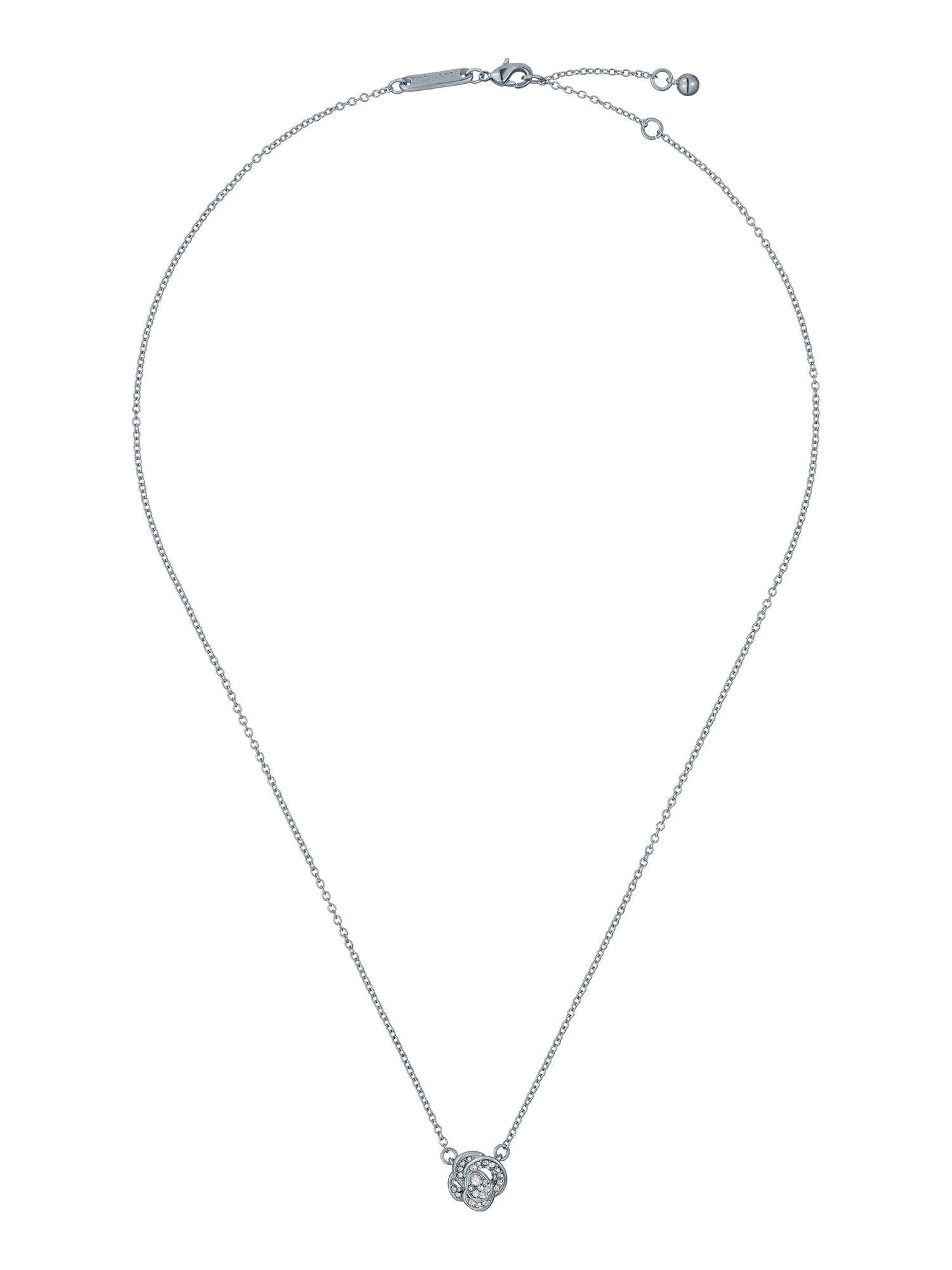 Women's Florita SilverCrystal Flower Pendant Necklace