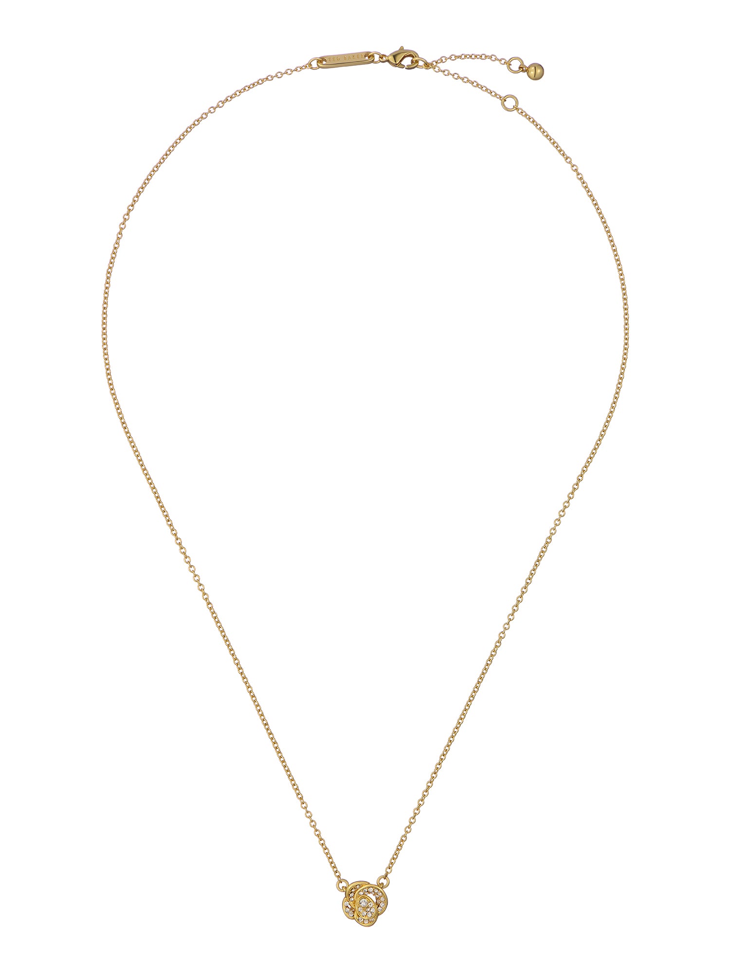 Women's Florita Gold Crystal Flower Pendant Necklace