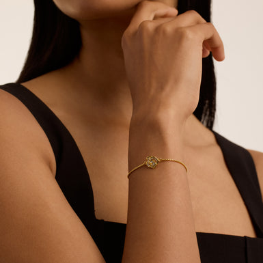 Women's Florina GoldCrystal Flower Adjustable Bracelet