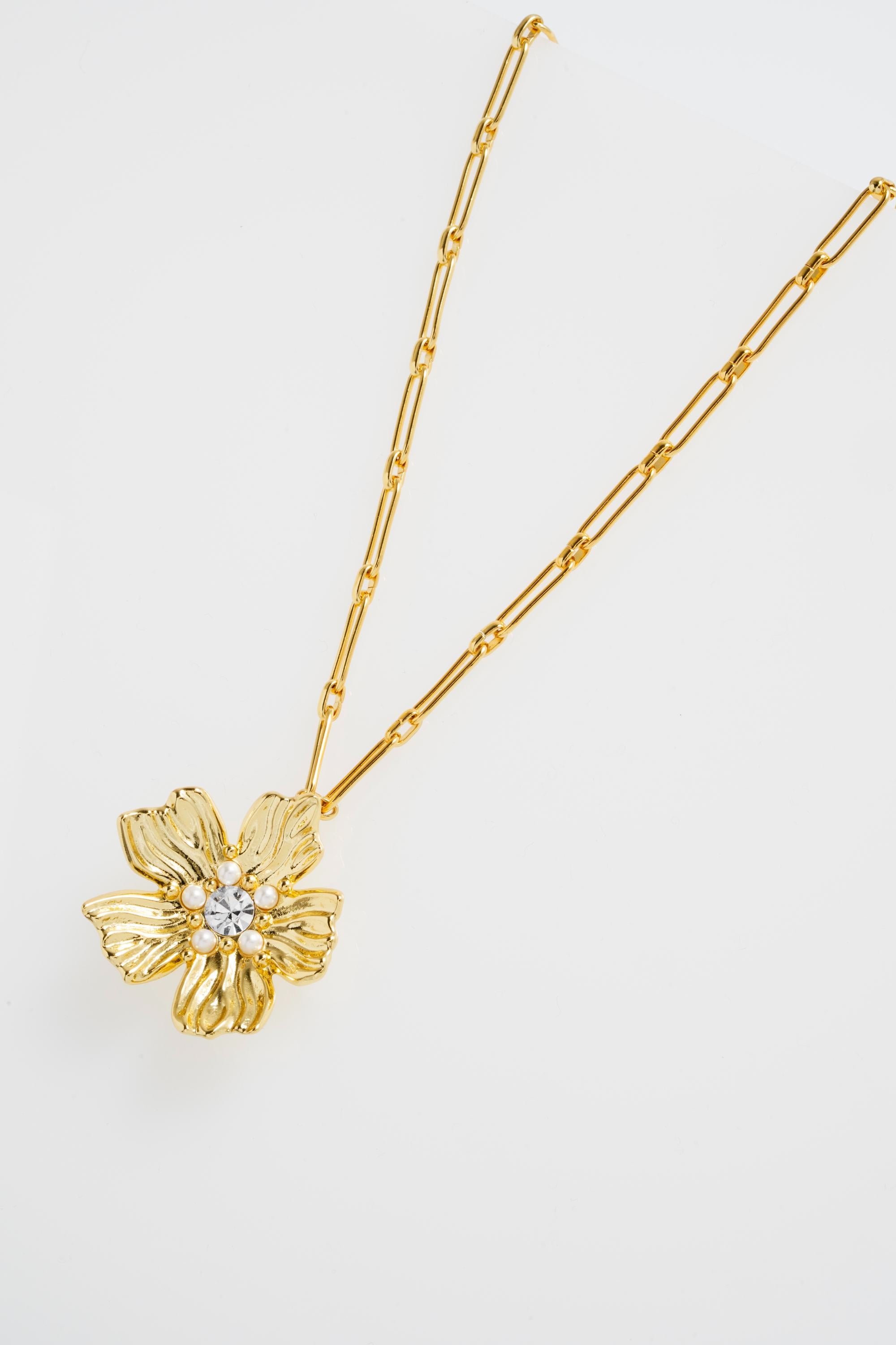 Women's PETRICE: Flower Statement Crystal Pendant