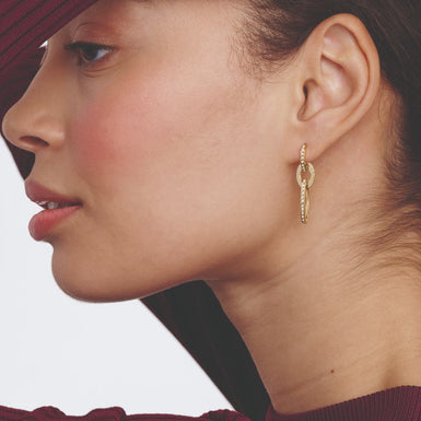 SHIRINA: Crystal Shimmer Drop Earrings