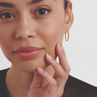 Women's SHIVANNA: Crystal Shimmer Hoop Earrings